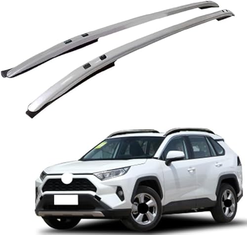 DRYFAL 2 Stück Auto Dachträger Längsstange für Toyota RAV4 Veranda 2020 Aluminium Dachträger Vertikale Stange Transport Reisezubehör von DRYFAL