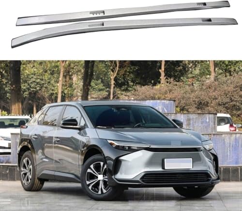 DRYFAL 2 Stück Auto Dachträger Längsstange für Toyota bZ4X 2022 2023 2024 Aluminium Dachträger Vertikale Stange Transport Reisezubehör von DRYFAL