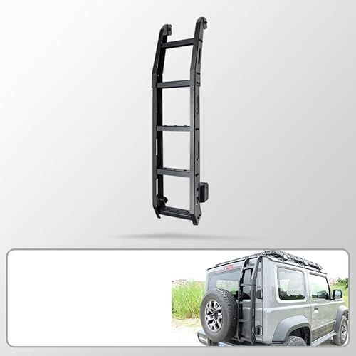 DRYFAL Auto Heckklappenleiter zum Klettern Für Suzuki Jimny JB64 JB74 2019-2024 Auto Heckklappe Leiter Schwanz Tür Leiter Hintertürleiter Passend von DRYFAL