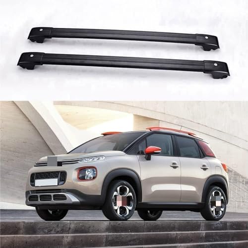 DRYFAL DachträGer RelingträGer für Citroen C3 AIRCROSS 2017-2021 Dachgepäckträger Aluminium mit Dachreling für Fahrradträger Dachboxen Skihalter von DRYFAL