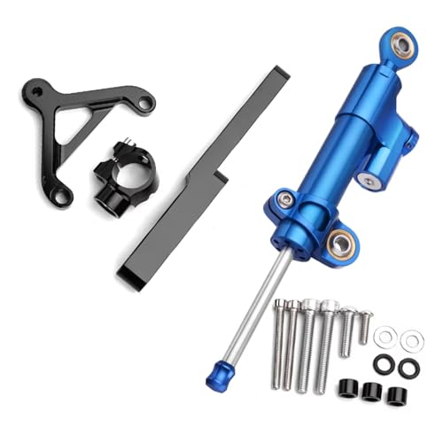 DRYIUBVF Kompatibel Mit CB1000R 2008-2016 Motorraddämpfer Lenkstabilisator Montagehalterung Unterstützung Lenkerstabilisator Einstellbar Lenkungsdämpfer Motorr(Blue) von DRYIUBVF