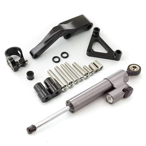 DRYIUBVF Kompatibel Mit Ducati Für Monster 696 Motorrad Stabilisator Lenkungsdämpfer Stoßdämpfer Montagehalterungssatz Zubehör Lenkungsdämpfer Motorr(Gray) von DRYIUBVF