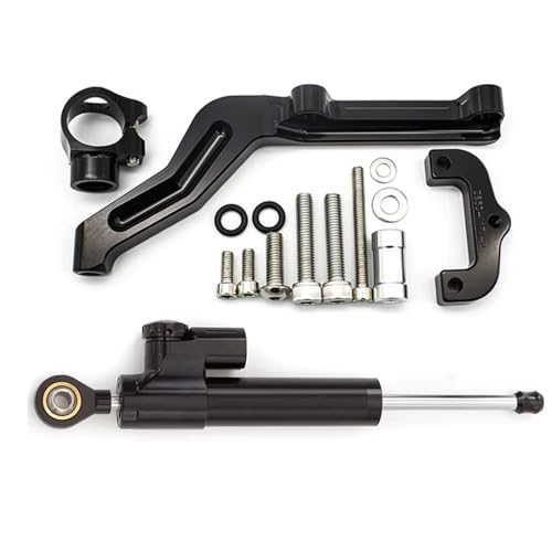 DRYIUBVF Kompatibel Mit Für Z650 2017–2019 2020 2021 2022 2023 CNC-Carbon-Lenkungsdämpfer-Stabilisator-Halterungs-Montagesatz Lenkungsdämpfer Motorr(NO.1) von DRYIUBVF