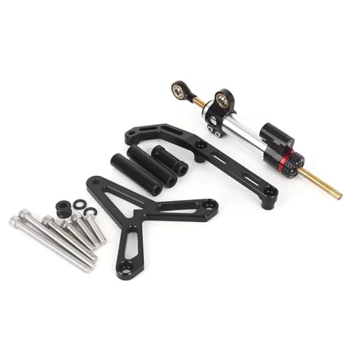 DRYIUBVF Kompatibel Mit Yamaha Für Tracer 9 GT Für Tracer9 2021 2022 2023 Motorrad Lenkungsdämpfer Stabilisatorhalterungssatz Teile Einstellbar Universell Lenkungsdämpfer Motorr(Silver) von DRYIUBVF