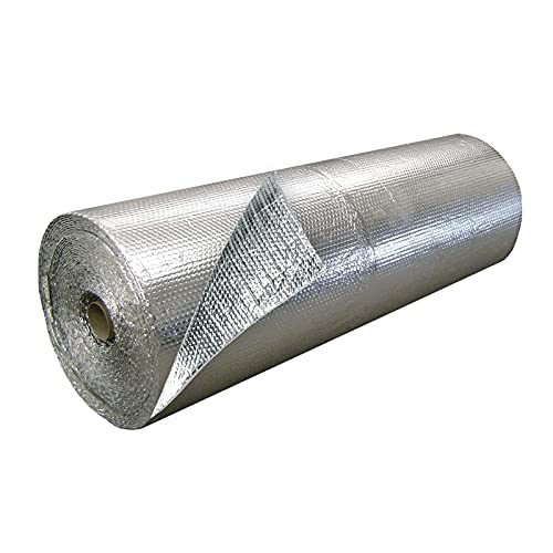 DRYNDA Selbstklebend Thermische Isolierung Reflektierende Wärme abschirmen Aluminiumfolie Isolierung Wände Fenster Garagen Dachböden Luftkanäle HVAC Fahrzeug(Size:1x3m (39 in X 10 Ft)) von DRYNDA