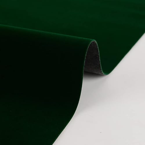 Selbstklebender Samtstoff beflockter Stoff（100x148cm）für Schmuckkästchen-Auskleidung DIY Kunst und Handwerk Futter für Geschenkboxen einfarbiger Wandstoff(Color:15 Dark Green) von DRYNDA