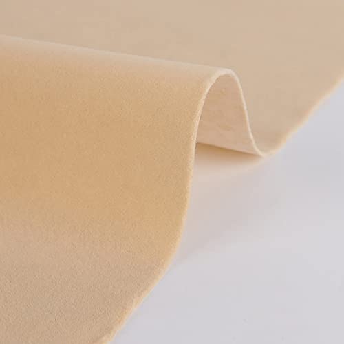 selbstklebender Samtstoff beflockter Stoff（100x148cm）für Schmuckkästchen-Auskleidung DIY Kunst und Handwerk Futter für Geschenkboxen einfarbiger Wandstoff(Color:24 beige) von DRYNDA