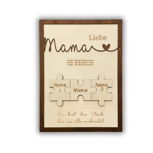 DRYSSON Mom Mama Tag Geschenk für die Mutter oder Oma zum Muttertag Puzzle Muttertagsgeschenk zu Weihnachten Geburtstag Kinder individuelles personalisiertes Muttertags präsent von DRYSSON
