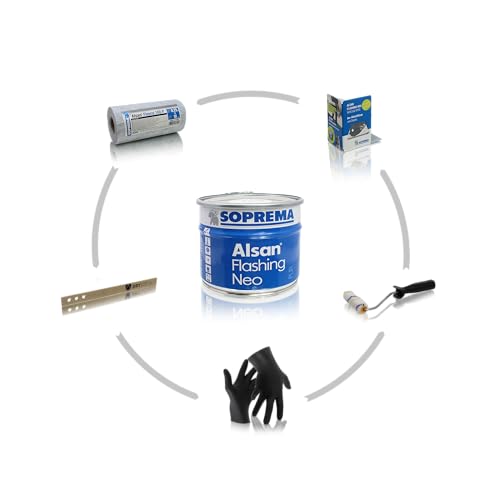 ALSAN Flashing NEO - PROFI PACK - Komplettset | 5,0 kg Flüssigkunststoff | 1 Rolle Alsan Vlies | 1 Paar Handschuhe | 1 Rührholz | 1 Farbwalze | Verlegeanleitung | Farbe RAL 7012 - basaltgrau ALSAN Flashing NEO - PROFI PACK - Komplettset | 5,0 kg Flüssigkunststoff | 1 Rolle Alsan Vlies | 1 Paar Handschuhe | 1 Rührholz | 1 Farbwalze | Verlegeanleitung | Farbe RAL 7012 - basaltgrau von DRYTOP