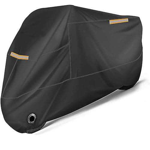 DRYUSFD Motorradabdeckungen für Ya-maha TMAX Black Edition 2024, Tarpaulin Staubdicht Wasserdicht Reflexstreifen Gummiband Outdoor-Schutz Allwetter Ganzjährig,Black-L DRYUSFD Motorradabdeckungen für Ya-maha TMAX Black Edition 2024, Tarpaulin Staubdicht Wasserdicht Reflexstreifen Gummiband Outdoor-Schutz Allwetter Ganzjährig,Black-L von DRYUSFD