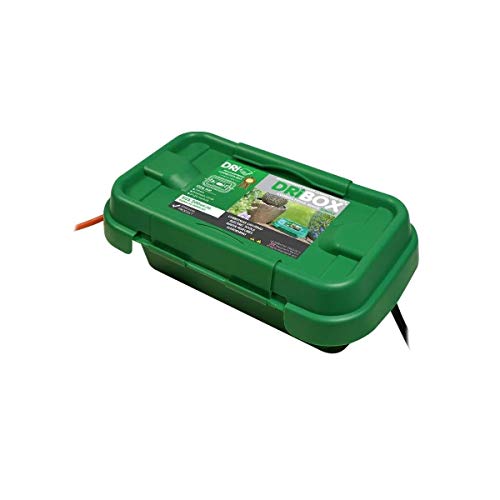 Outdoor DRiBOX - IP55 - Kabelschutzbox für sicheren Außenbetrieb von Weihnachtsbeleuchtung (Grün, S) von DRiBOX