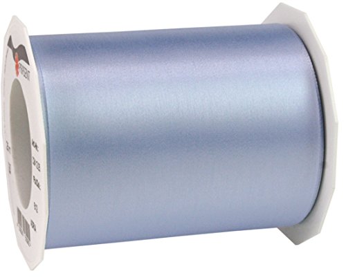 Präsent ADRIA/SATIN hellblau, 25 m Satinband zum Einpacken von Geschenken, 112 mm Breite, Geschenkband zum Dekorieren & Basteln, Dekoband für Präsente, zu jedem Anlass, 3241225-612, 25 m - 112 mm von PRÄSENT