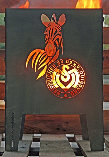 Design in Steel - Feuerkorb MSV Duisburg 30 x 30 cm - Serie Coybo von DS Design in Steel