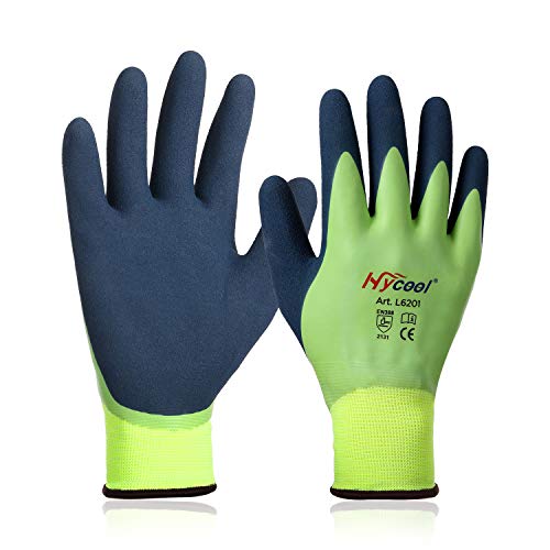 DS Safety Arbeitshandschuhe Herren und Damen - Wasserdichte Gartenhandschuhe mit Schaumlatex und Gummibeschichtung Handschuhe (1 Paar-Grün) Größe 10/XL von DS Safety