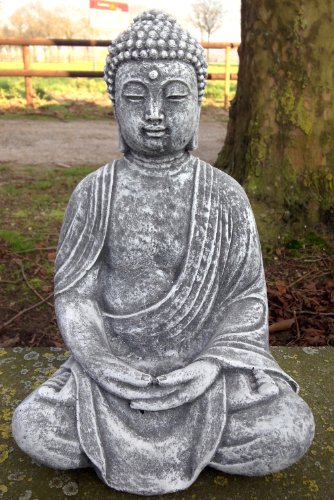 Steinfigur Buddha, Frostfest bis -30°C, massiver Steinguss von DS Steinfiguren