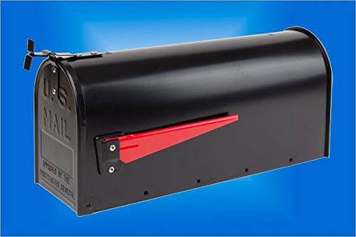 American Mailbox - U.S. Mail - Briefkasten Alu Schwarz mit Mailboxständer von DS