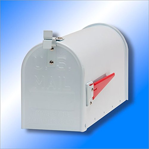 American Mailbox - U.S. Mail - Briefkasten Alu Weiss mit Mailboxständer von DS
