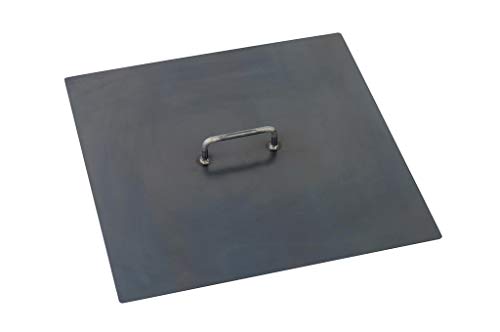 DS Feuerschalen Abdeckung - Deckel für Feuerschalen quadratisch in den Größen: 50 x 50 cm - 60 x 60 cm - 70 x 70 cm und 80 x 80 cm - Lackiert, Unlackiert und Rostfarben (Rostfarben 60 x 60 cm) von DS