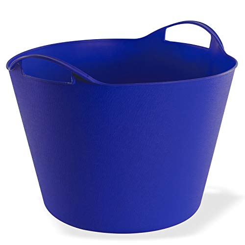 DS Multikorb - Universalkorb - Korb - Holzkorb 42 Liter Schlag- und stoßfest - UV beständig - lebensmittelecht in Rot, Grün, Orange und Blau (Blau) von DS