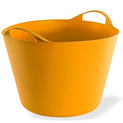 DS Multikorb - Universalkorb - Korb - Holzkorb 42 Liter Schlag- und stoßfest - UV beständig - lebensmittelecht in Rot, Grün, Orange und Blau (Orange) von DS