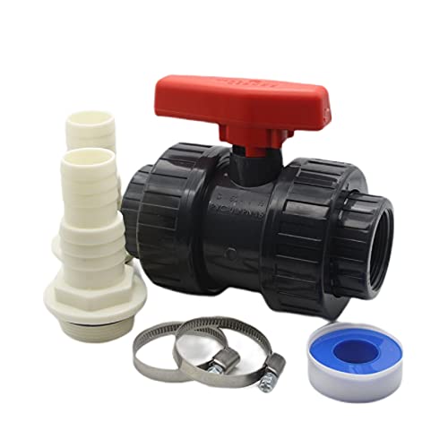DS24 Poolschlauch Kugelhahn Absperrhahn PVC Anschluss-Set 32-38 mm - 6-teilig von DS24