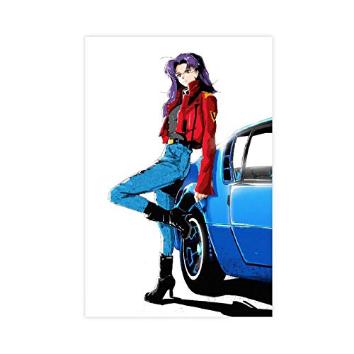 Anime Misato Katsuragi Neon Genesis Evangelion 1 Leinwand-Poster, Schlafzimmer, Dekoration, Sport, Landschaft, Büro, Raumdekoration, Geschenk, 60 x 90 cm, ungerahmt: von DSADASD