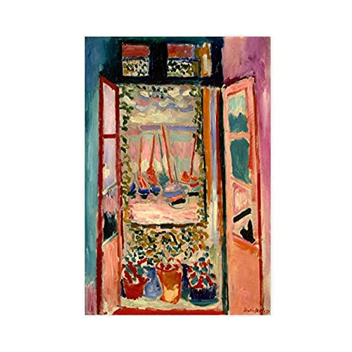 Henri Matisse Matisse Poster mit offenem Fenster, Schlafzimmer, Dekoration, Sport, Landschaft, Büro, Raumdekoration, Geschenk, 40 x 60 cm, ohne Rahmen: von DSADASD
