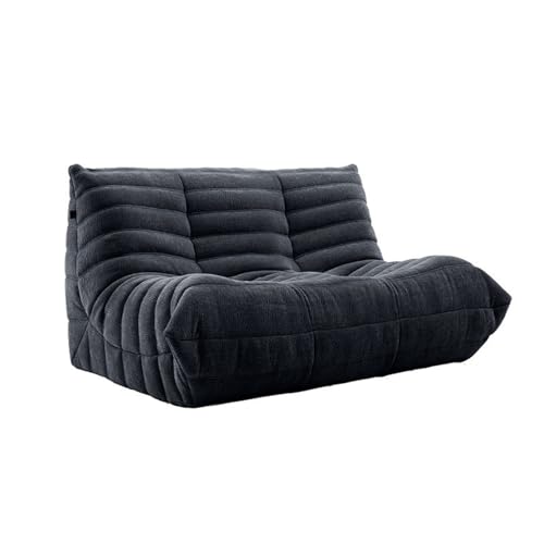 DSAFHIU Caterpillar Lazy Sofa, ergonomisches C-förmiges Design, Dickes Schwammkissen, for Wohnzimmer, Wohnungen, Leseecke, Gaming(Dark Gray,130 * 100 * 75cm) von DSAFHIU
