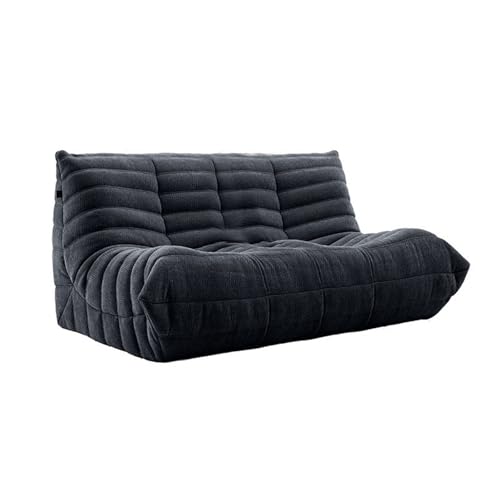 DSAFHIU Caterpillar Lazy Sofa, ergonomisches C-förmiges Design, Dickes Schwammkissen, for Wohnzimmer, Wohnungen, Leseecke, Gaming(Dark Gray,160 * 100 * 75cm) von DSAFHIU