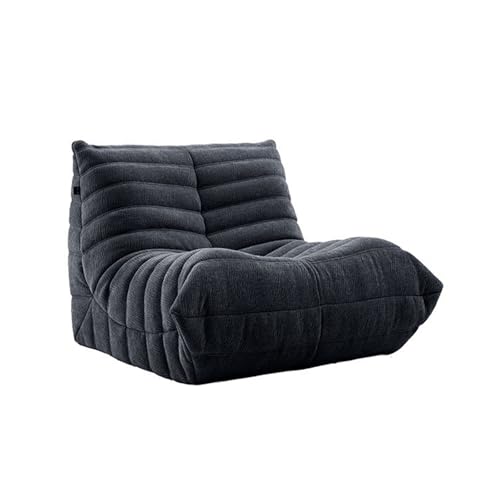DSAFHIU Caterpillar Lazy Sofa, ergonomisches C-förmiges Design, Dickes Schwammkissen, for Wohnzimmer, Wohnungen, Leseecke, Gaming(Dark Gray,90 * 100 * 75cm) von DSAFHIU