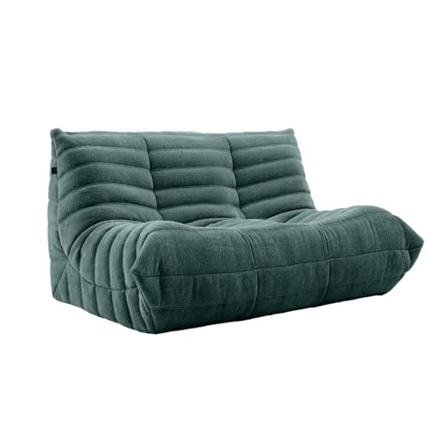 DSAFHIU Caterpillar Lazy Sofa, ergonomisches C-förmiges Design, Dickes Schwammkissen, for Wohnzimmer, Wohnungen, Leseecke, Gaming(Dark Green,130 * 100 * 75cm) von DSAFHIU