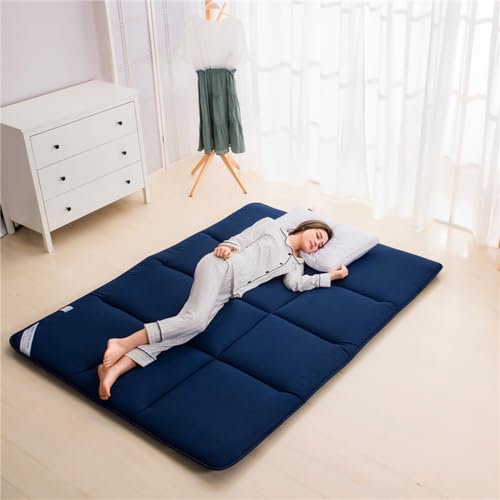 DSAoTeng Bodenmatratze für Einzelbett, weiche, atmungsaktive Futon-Matratze, japanische Tatami-Matte, tragbar, aufrollbare Matratze, dick, faltbar, Schlafbettunterlage für Studentenwohnheim, Bett von DSAoTeng