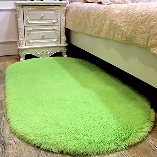 DSAoTeng Flauschiger, ovaler Teppich für Schlafzimmer – weicher, zotteliger Langhaar-Plüschteppich, einfarbig, super gemütlich, flauschige Bodenmatte, rutschfest, waschbar, Nachttisch, Wohnzimmer DSAoTeng Flauschiger, ovaler Teppich für Schlafzimmer – weicher, zotteliger Langhaar-Plüschteppich, einfarbig, super gemütlich, flauschige Bodenmatte, rutschfest, waschbar, Nachttisch, Wohnzimmer von DSAoTeng