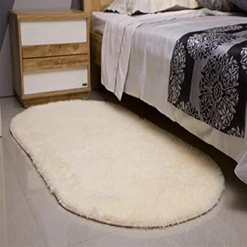 DSAoTeng Flauschiger, ovaler Teppich für Schlafzimmer – weicher, zotteliger Langhaar-Plüschteppich, einfarbig, super gemütlich, flauschige Bodenmatte, rutschfest, waschbar, Nachttisch, Wohnzimmer DSAoTeng Flauschiger, ovaler Teppich für Schlafzimmer – weicher, zotteliger Langhaar-Plüschteppich, einfarbig, super gemütlich, flauschige Bodenmatte, rutschfest, waschbar, Nachttisch, Wohnzimmer von DSAoTeng