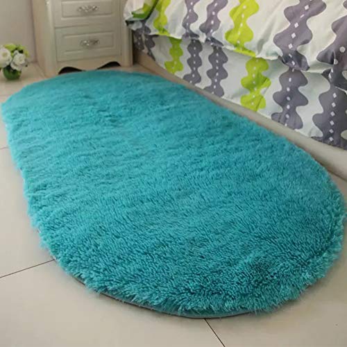 DSAoTeng Flauschiger, ovaler Teppich für Schlafzimmer – weicher, zotteliger Langhaar-Plüschteppich, einfarbig, super gemütlich, flauschige Bodenmatte, rutschfest, waschbar, Nachttisch, Wohnzimmer DSAoTeng Flauschiger, ovaler Teppich für Schlafzimmer – weicher, zotteliger Langhaar-Plüschteppich, einfarbig, super gemütlich, flauschige Bodenmatte, rutschfest, waschbar, Nachttisch, Wohnzimmer von DSAoTeng