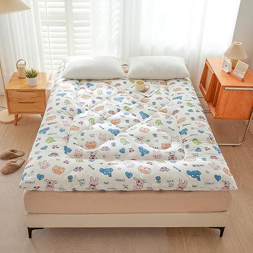 Japanische dicke Bodenmatratze, weiche Baumwolle, faltbare Tatami-Isomatte, kariert, Cartoon-Druck, tragbare Futon-Matratzenauflage für Schlafsaal, Gästezimmer, Camping, Heimgebrauch (#9,120 x 200 cm) Japanische dicke Bodenmatratze, weiche Baumwolle, faltbare Tatami-Isomatte, kariert, Cartoon-Druck, tragbare Futon-Matratzenauflage für Schlafsaal, Gästezimmer, Camping, Heimgebrauch (#9,120 x 200 cm) von DSAoTeng