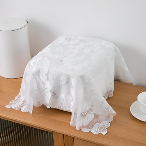 Spitzen-Staubschutz für Reiskocher – Blumenmuster aus Polyester-Tuch, schützender Deckel, Topper, oval, rund, kleine Geräteabdeckung für Küche, Arbeitsplatte, elektrischer Schnellkochtopf (#3,80 x 80 Spitzen-Staubschutz für Reiskocher – Blumenmuster aus Polyester-Tuch, schützender Deckel, Topper, oval, rund, kleine Geräteabdeckung für Küche, Arbeitsplatte, elektrischer Schnellkochtopf (#3,80 x 80 von DSAoTeng