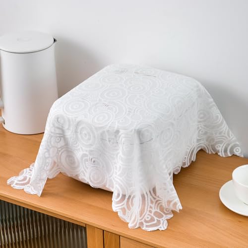 Spitzen-Staubschutz für Reiskocher – Blumenmuster aus Polyester-Tuch, schützender Deckel, Topper, oval, rund, kleine Geräteabdeckung für Küche, Arbeitsplatte, elektrischer Schnellkochtopf (#4,50 x 50 Spitzen-Staubschutz für Reiskocher – Blumenmuster aus Polyester-Tuch, schützender Deckel, Topper, oval, rund, kleine Geräteabdeckung für Küche, Arbeitsplatte, elektrischer Schnellkochtopf (#4,50 x 50 von DSAoTeng