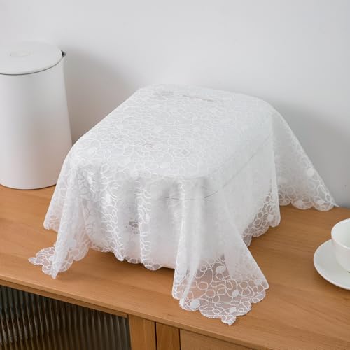 Spitzen-Staubschutz für Reiskocher – Blumenmuster aus Polyester-Tuch, schützender Deckel, Topper, oval, rund, kleine Geräteabdeckung für Küche, Arbeitsplatte, elektrischer Schnellkochtopf (#5,60 x 60 Spitzen-Staubschutz für Reiskocher – Blumenmuster aus Polyester-Tuch, schützender Deckel, Topper, oval, rund, kleine Geräteabdeckung für Küche, Arbeitsplatte, elektrischer Schnellkochtopf (#5,60 x 60 von DSAoTeng