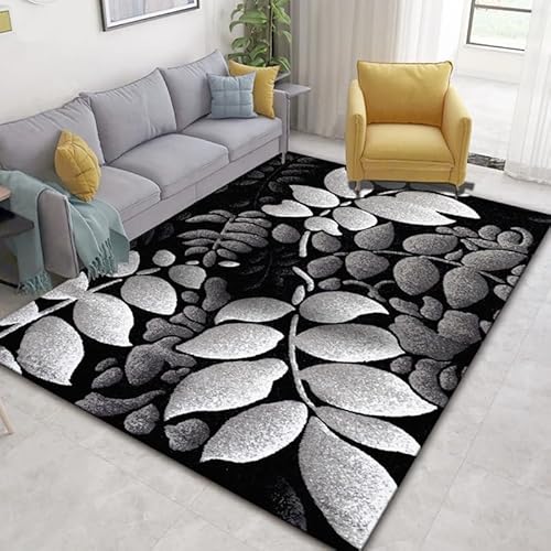 Teppich mit Pflanzen und Blumen, moderner botanischer Blumen-Teppich, weicher Kristallsamt, rechteckig, waschbar, rutschfest, Akzentmatte für Wohnzimmer, Schlafzimmer, Nachttisch, Küche, Büro Teppich mit Pflanzen und Blumen, moderner botanischer Blumen-Teppich, weicher Kristallsamt, rechteckig, waschbar, rutschfest, Akzentmatte für Wohnzimmer, Schlafzimmer, Nachttisch, Küche, Büro von DSAoTeng