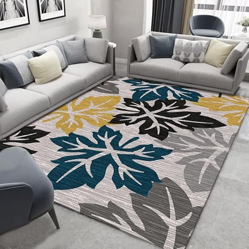 Teppich mit Pflanzen und Blumen, moderner botanischer Blumen-Teppich, weicher Kristallsamt, rechteckig, waschbar, rutschfest, Akzentmatte für Wohnzimmer, Schlafzimmer, Nachttisch, Küche, Büro Teppich mit Pflanzen und Blumen, moderner botanischer Blumen-Teppich, weicher Kristallsamt, rechteckig, waschbar, rutschfest, Akzentmatte für Wohnzimmer, Schlafzimmer, Nachttisch, Küche, Büro von DSAoTeng