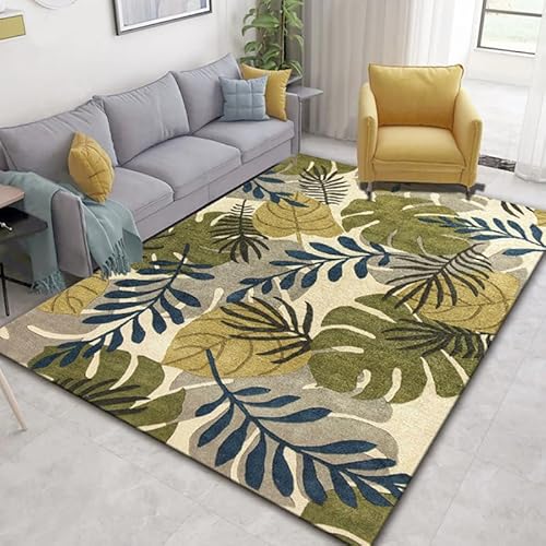 Teppich mit Pflanzen und Blumen, moderner botanischer Blumen-Teppich, weicher Kristallsamt, rechteckig, waschbar, rutschfest, Akzentmatte für Wohnzimmer, Schlafzimmer, Nachttisch, Küche, Büro Teppich mit Pflanzen und Blumen, moderner botanischer Blumen-Teppich, weicher Kristallsamt, rechteckig, waschbar, rutschfest, Akzentmatte für Wohnzimmer, Schlafzimmer, Nachttisch, Küche, Büro von DSAoTeng