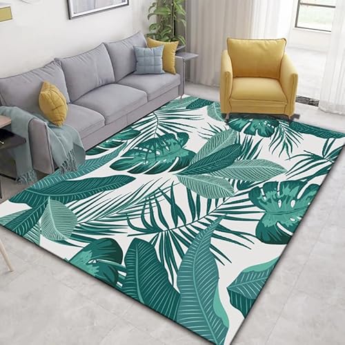Teppich mit Pflanzen und Blumen, moderner botanischer Blumen-Teppich, weicher Kristallsamt, rechteckig, waschbar, rutschfest, Akzentmatte für Wohnzimmer, Schlafzimmer, Nachttisch, Küche, Büro Teppich mit Pflanzen und Blumen, moderner botanischer Blumen-Teppich, weicher Kristallsamt, rechteckig, waschbar, rutschfest, Akzentmatte für Wohnzimmer, Schlafzimmer, Nachttisch, Küche, Büro von DSAoTeng
