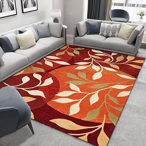 Teppich mit Pflanzen und Blumen, moderner botanischer Blumen-Teppich, weicher Kristallsamt, rechteckig, waschbar, rutschfest, Akzentmatte für Wohnzimmer, Schlafzimmer, Nachttisch, Küche, Büro Teppich mit Pflanzen und Blumen, moderner botanischer Blumen-Teppich, weicher Kristallsamt, rechteckig, waschbar, rutschfest, Akzentmatte für Wohnzimmer, Schlafzimmer, Nachttisch, Küche, Büro von DSAoTeng