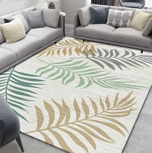 Teppich mit Pflanzen und Blumen, moderner botanischer Blumen-Teppich, weicher Kristallsamt, rechteckig, waschbar, rutschfest, Akzentmatte für Wohnzimmer, Schlafzimmer, Nachttisch, Küche, Büro Teppich mit Pflanzen und Blumen, moderner botanischer Blumen-Teppich, weicher Kristallsamt, rechteckig, waschbar, rutschfest, Akzentmatte für Wohnzimmer, Schlafzimmer, Nachttisch, Küche, Büro von DSAoTeng