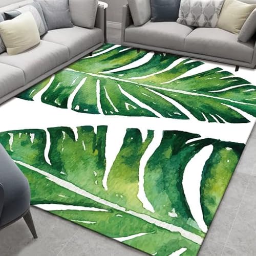 Teppich mit Pflanzen und Blumen, moderner botanischer Blumen-Teppich, weicher Kristallsamt, rechteckig, waschbar, rutschfest, Akzentmatte für Wohnzimmer, Schlafzimmer, Nachttisch, Küche, Büro Teppich mit Pflanzen und Blumen, moderner botanischer Blumen-Teppich, weicher Kristallsamt, rechteckig, waschbar, rutschfest, Akzentmatte für Wohnzimmer, Schlafzimmer, Nachttisch, Küche, Büro von DSAoTeng