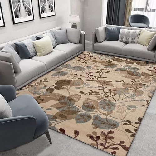 Teppich mit Pflanzen und Blumen, moderner botanischer Blumen-Teppich, weicher Kristallsamt, rechteckig, waschbar, rutschfest, Akzentmatte für Wohnzimmer, Schlafzimmer, Nachttisch, Küche, Büro Teppich mit Pflanzen und Blumen, moderner botanischer Blumen-Teppich, weicher Kristallsamt, rechteckig, waschbar, rutschfest, Akzentmatte für Wohnzimmer, Schlafzimmer, Nachttisch, Küche, Büro von DSAoTeng