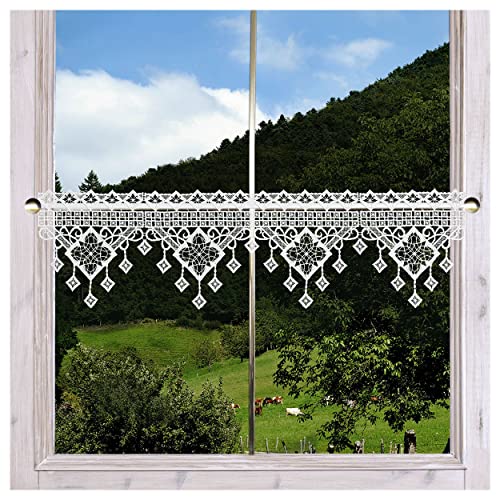 DSD Design-Studio Drechsler Klassische Feenhaus-Spitzengardine Luisa Plauener Spitze weiß Scheibengardine mit geometrischem Muster 20 x 74 cm DSD Design-Studio Drechsler Klassische Feenhaus-Spitzengardine Luisa Plauener Spitze weiß Scheibengardine mit geometrischem Muster 20 x 74 cm von DSD Design-Studio Drechsler