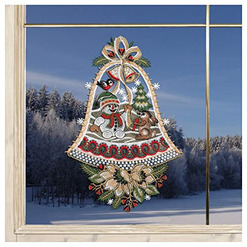DSD Design-Studio Drechsler Weihnachts-Fensterbild Schneemann und Hase winterliche Fenster-Dekoration Glocke aus Plauener Spitze braun 29x19 cm DSD Design-Studio Drechsler Weihnachts-Fensterbild Schneemann und Hase winterliche Fenster-Dekoration Glocke aus Plauener Spitze braun 29x19 cm von DSD Design-Studio Drechsler