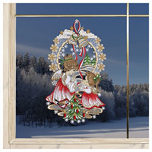 DSD Design-Studio Drechsler Winter-Fensterbild Engelchen mit Weihnachtsbaum Plauener Spitze Advents-Dekoration 30 x 18 cm DSD Design-Studio Drechsler Winter-Fensterbild Engelchen mit Weihnachtsbaum Plauener Spitze Advents-Dekoration 30 x 18 cm von DSD Design-Studio Drechsler